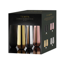 Rose Aurora Stemless Champagne Glasses (Set of 2)